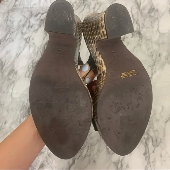 Ol’ Autre Chose Made in Italy Chunky Snakeskin Print Platform heels Size 40 - Picture 6 of 9